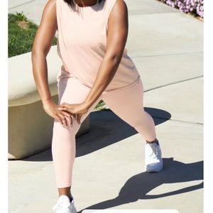 Fabletics Oasis PureLuxe High-Waisted 7/8 Legging peach